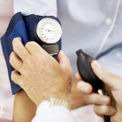 blood pressure being measured