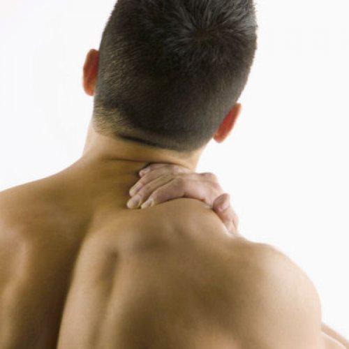 back of muscular man