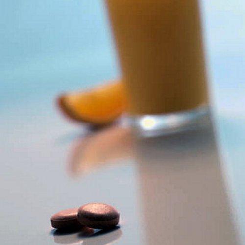 tablets and orange juice